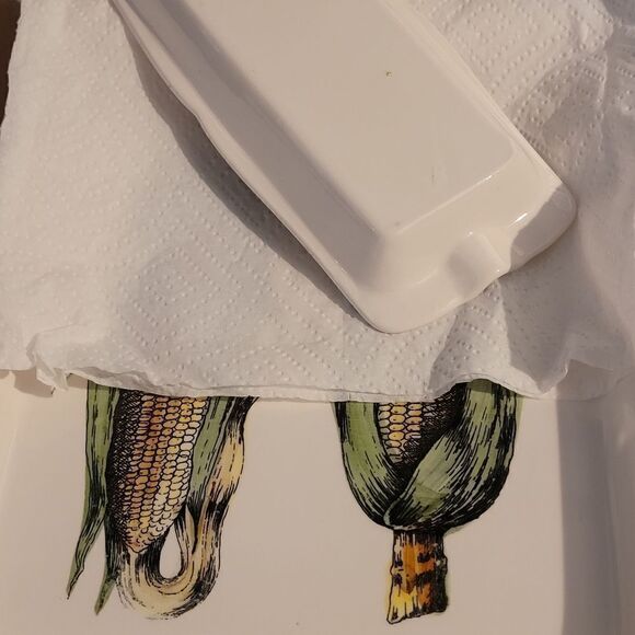 Vintage corn on cob plates & serving tray - Picture 4 of 4